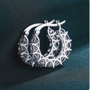 Sterling Silver Clear CZ Hoops